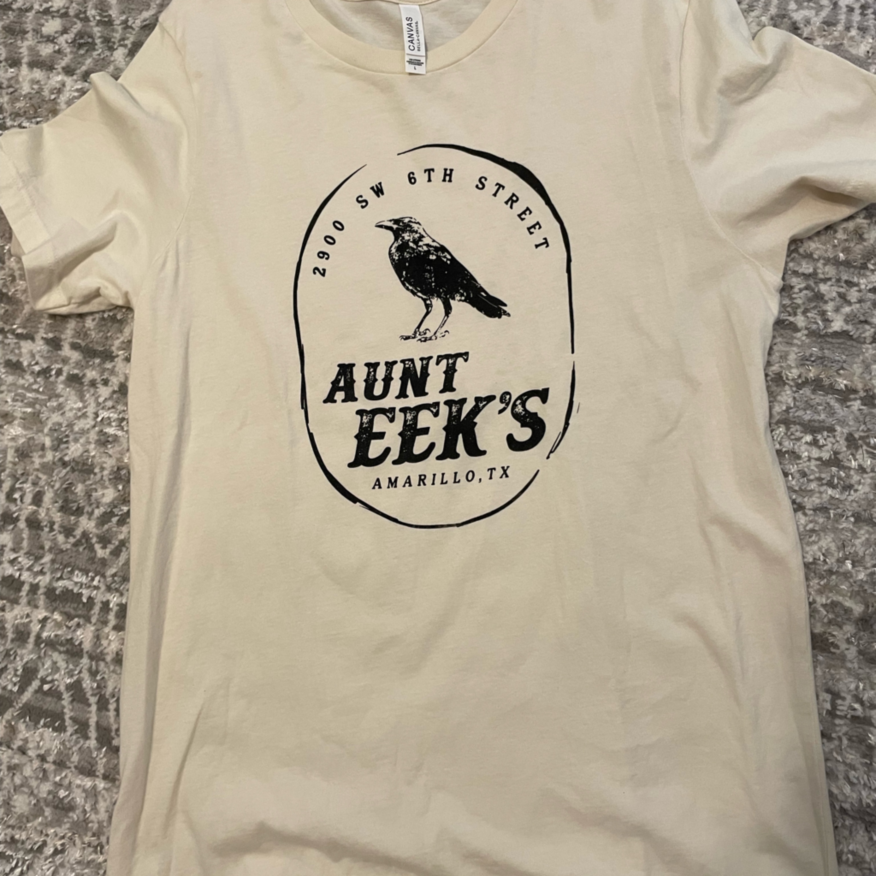 Route 66 Auntie Eeks Shirt Cream Canvas Brand